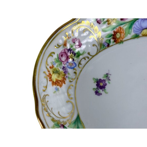 Schumann Bavaria Empress Dresden Flowers Oval Serving Platter 14.5\